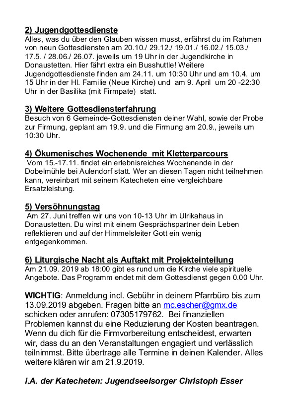 Firmung Anmeldungsbrief 2019-3