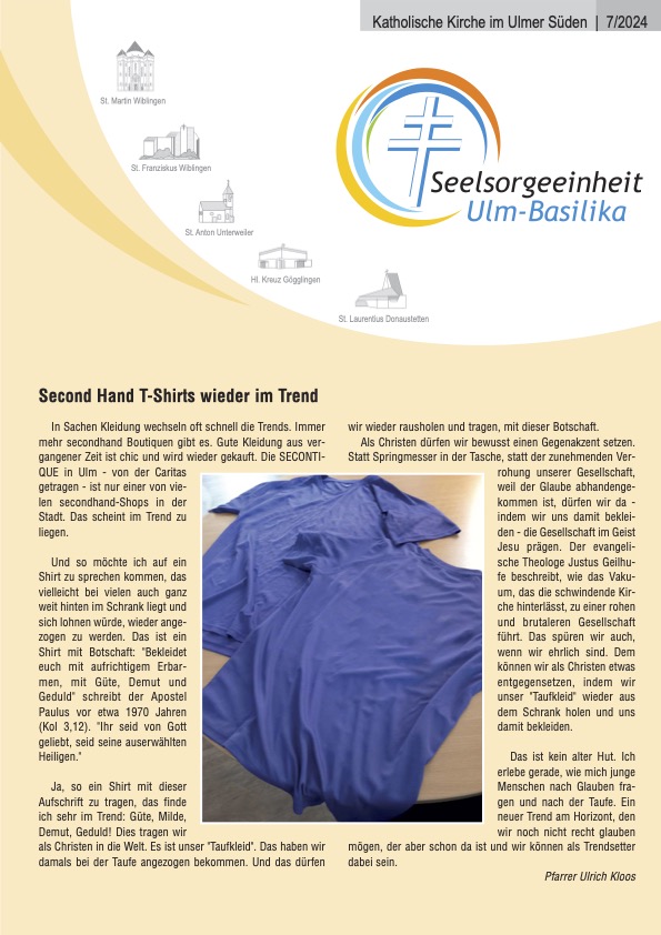Katholische Kirche im Ulmer Süden 7-2024