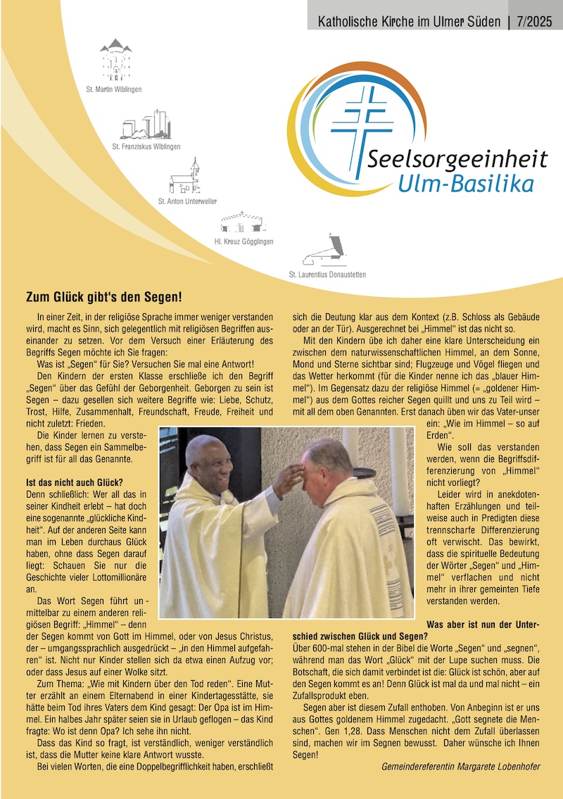 Katholische Kirche im Ulmer Süden 7-2025