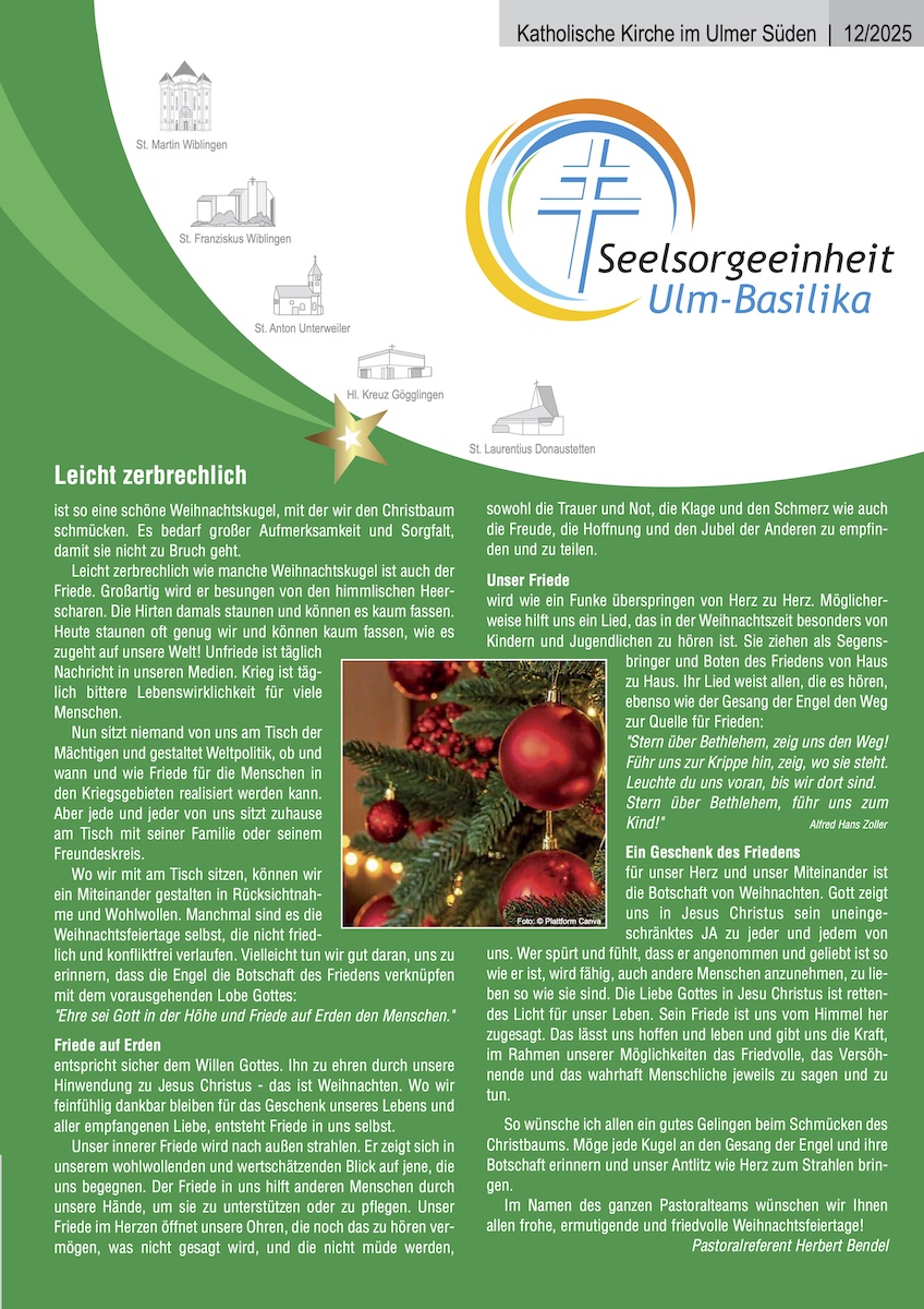 Katholische Kirche im Ulmer Süden 12-2025