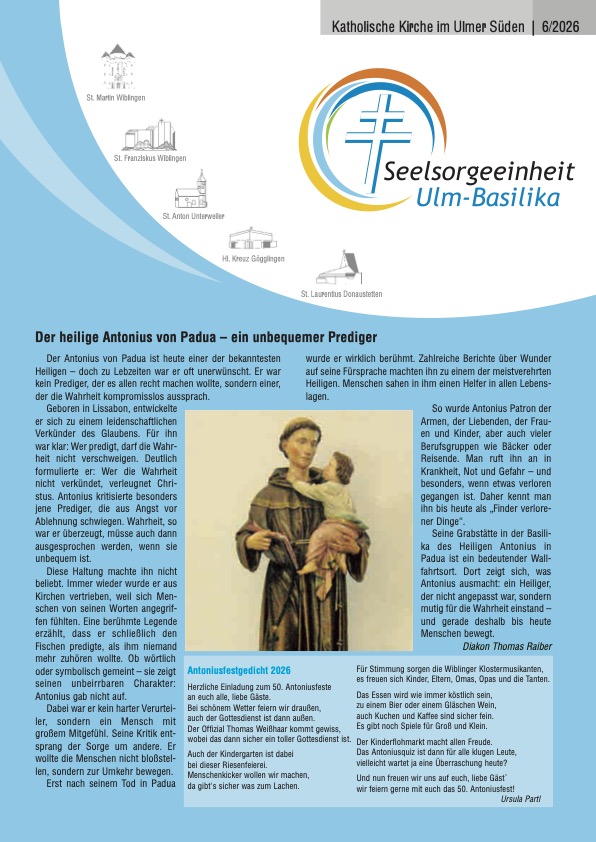 Katholische Kirche im Ulmer Süden 6-2026